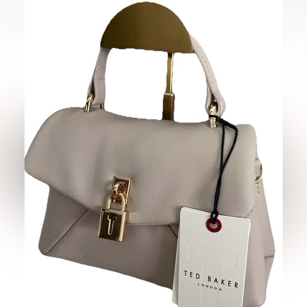 🆕 Ted Baker Poppy Mini Satchel Natural Cream Leather Crossbody Bag - Picture 14 of 14